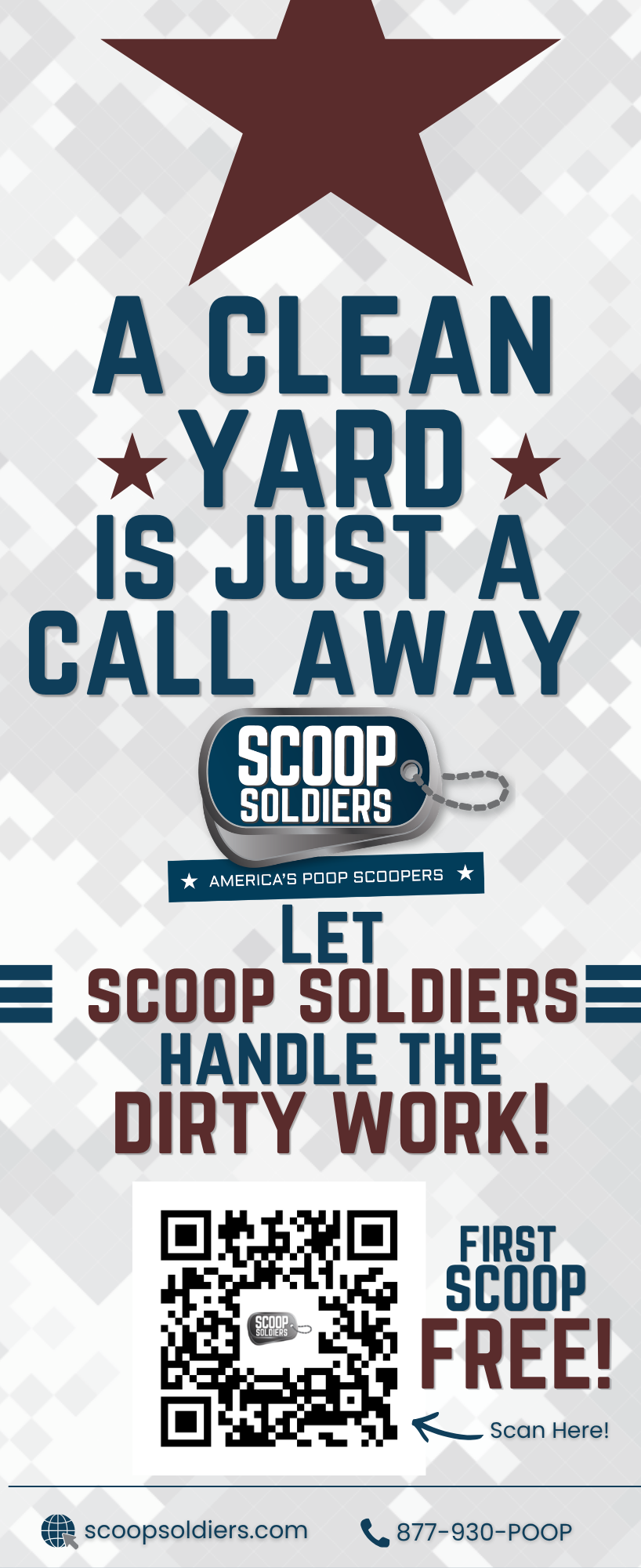 Scoop Soldiers Door Hangers, Quantity of 100