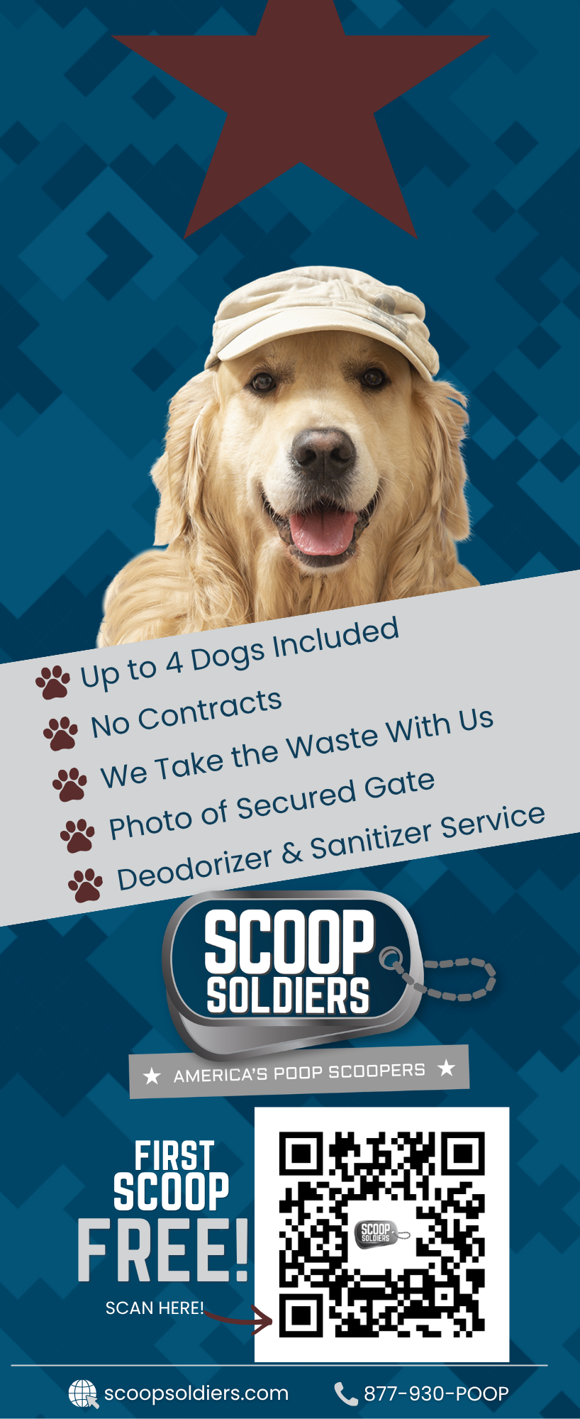 Scoop Soldiers Door Hangers, Quantity of 100