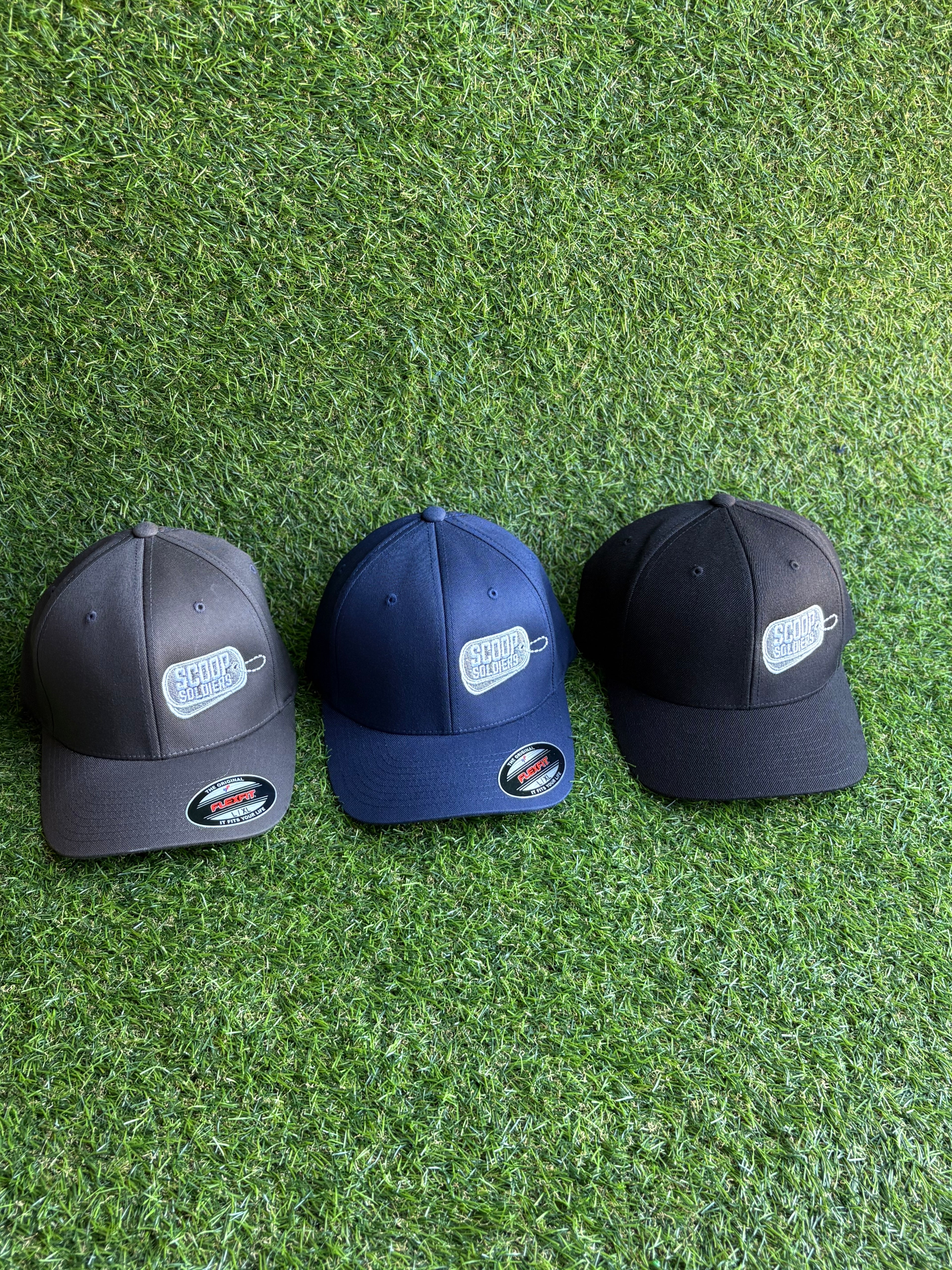 Scoop Soldiers Logo Baseball Fitted Cap, Classic Structured Hat