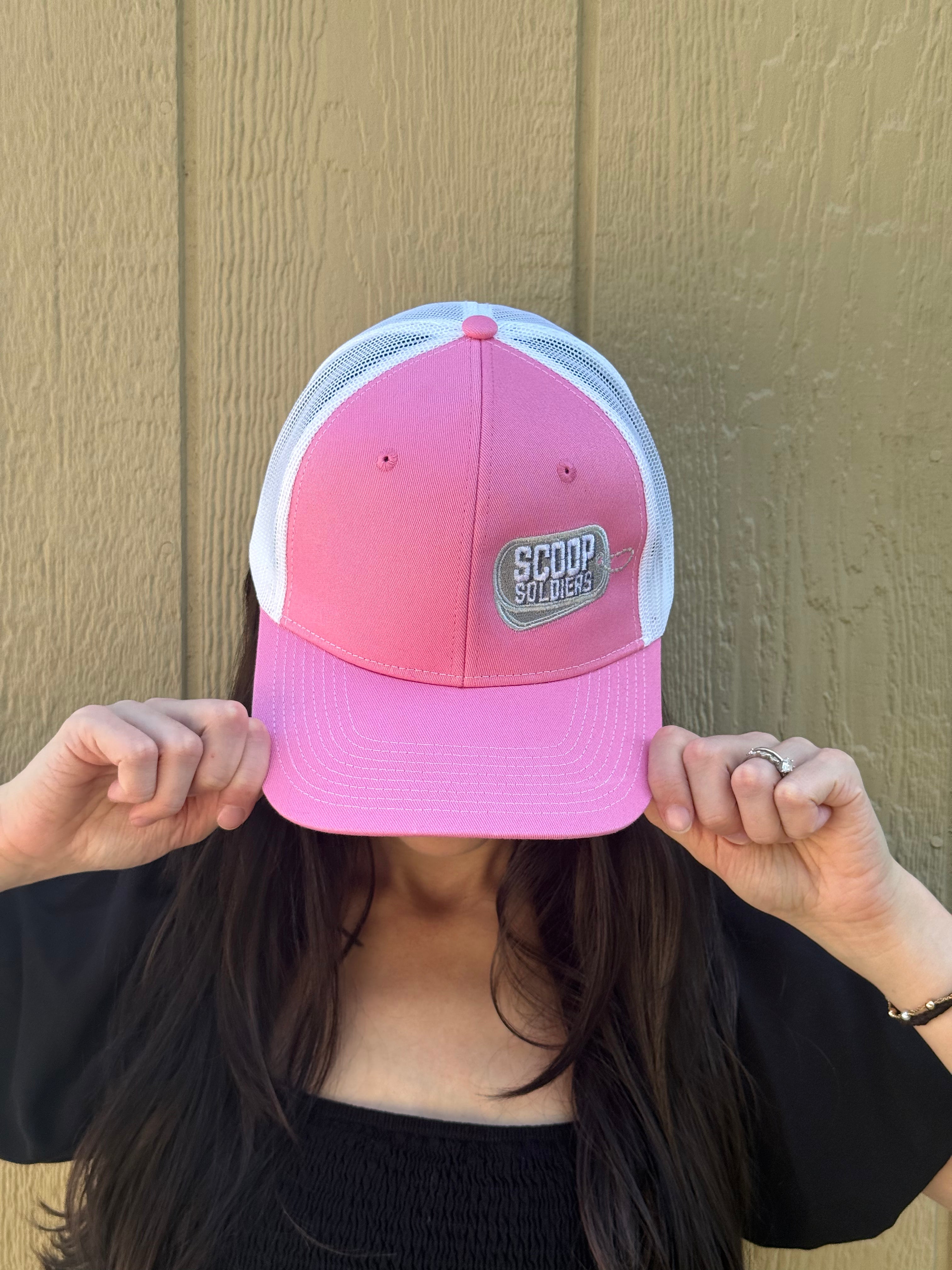 Scoop Soldiers Logo Trucker Hat with Snapback, Adjustable Cap