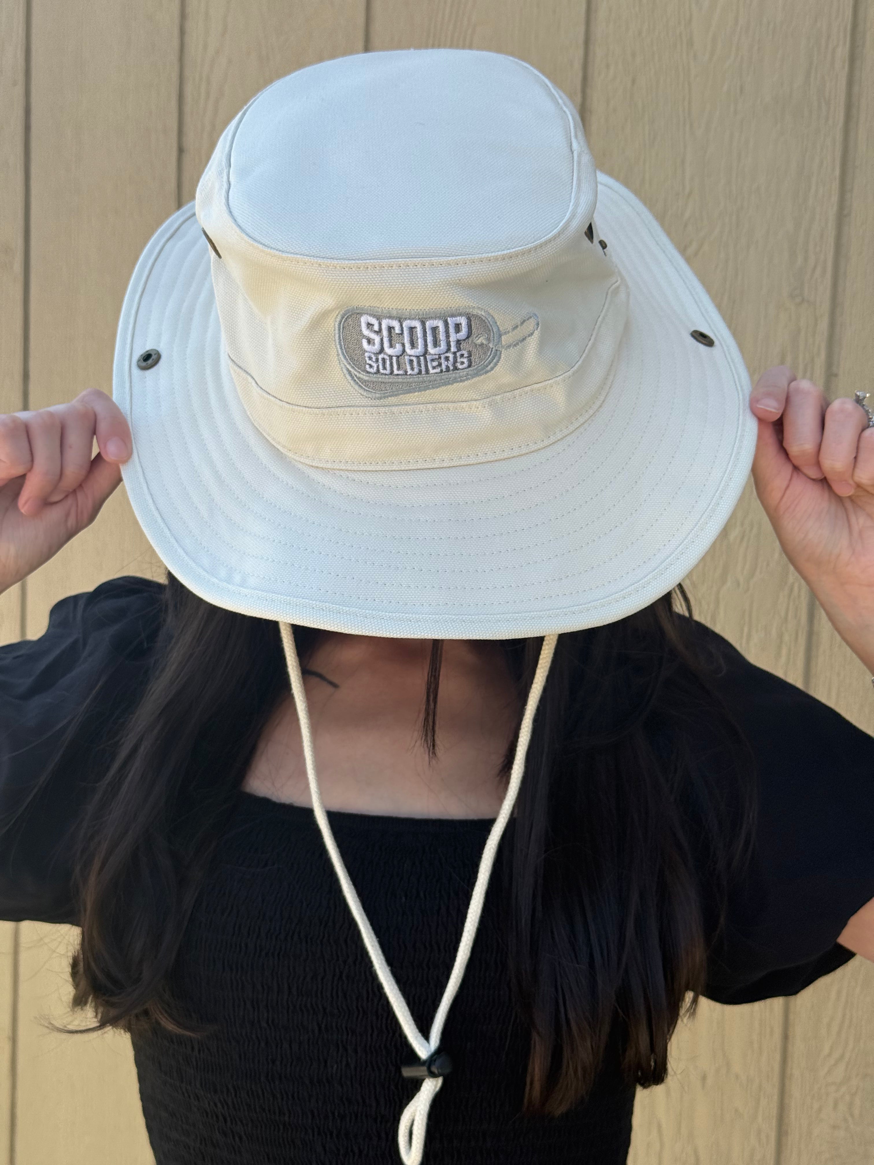 Scoop Soldiers Logo Bucket Hat, Classic Wide-Brim Sun Hat