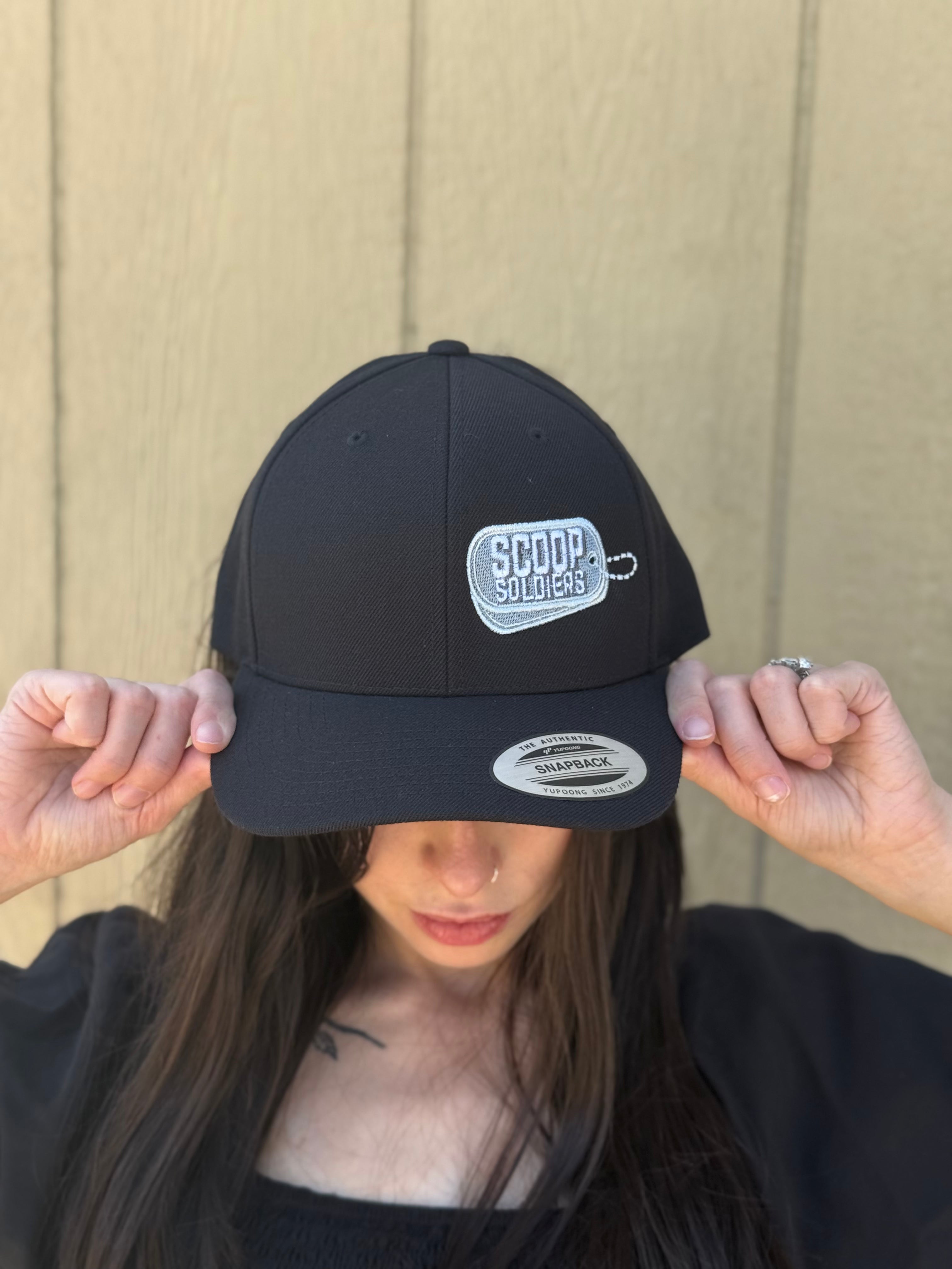 Scoop Soldiers Logo Baseball Fitted Cap, Classic Structured Hat