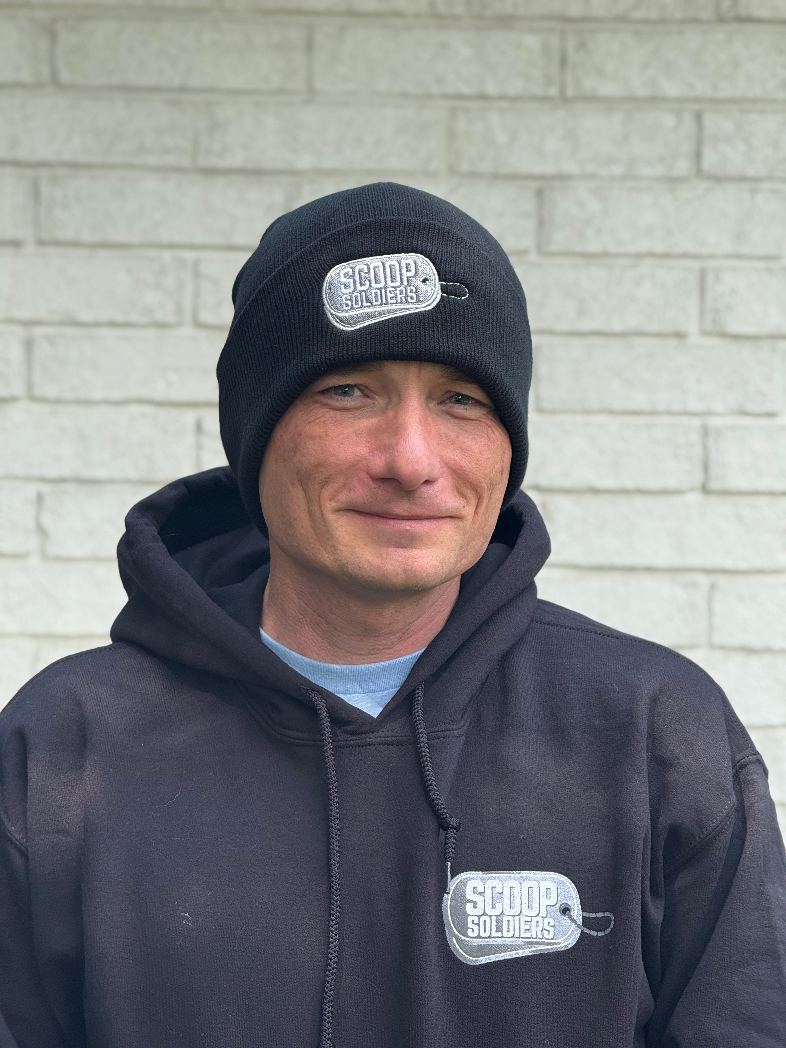 Scoop Soldiers Embroidered Beanie, Official Logo Winter Gear