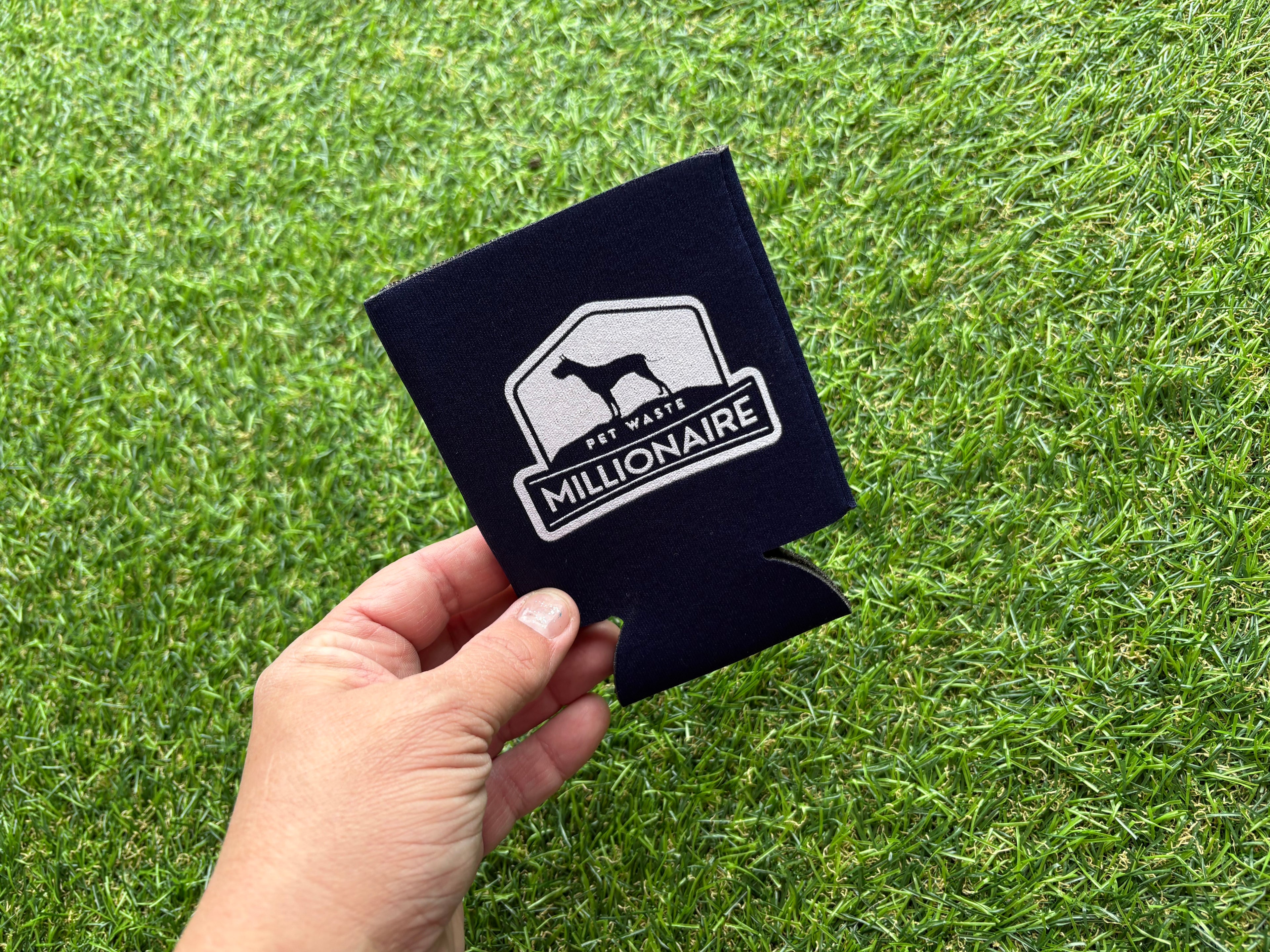 Pet Waste Millionaire Logo Koozies, Branded Drink Holders for Any Occasion