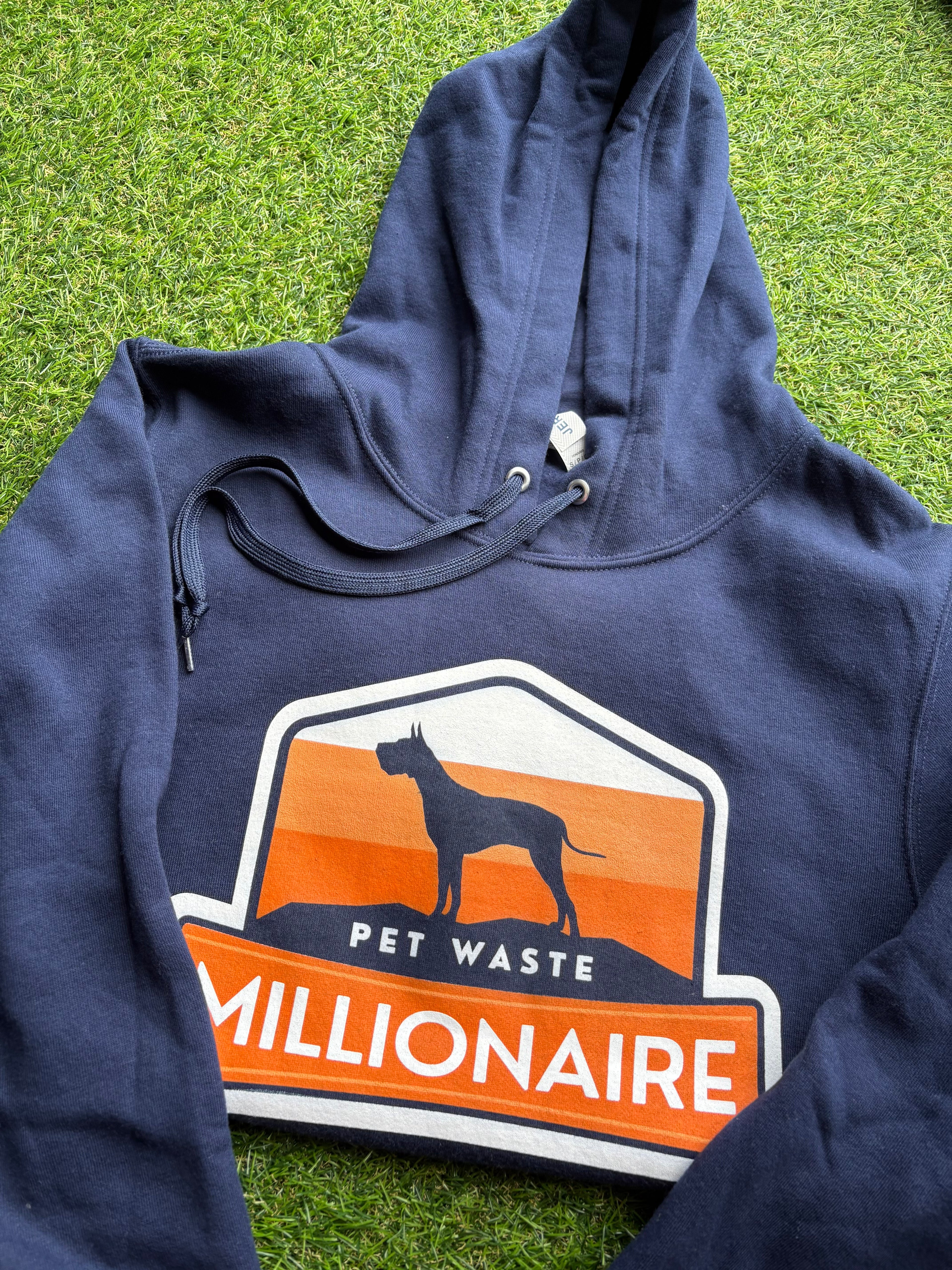 Pet Waste Millionaire Logo Hooded Sweatshirt with Front Pockets | Unisex Pullover Hoodie