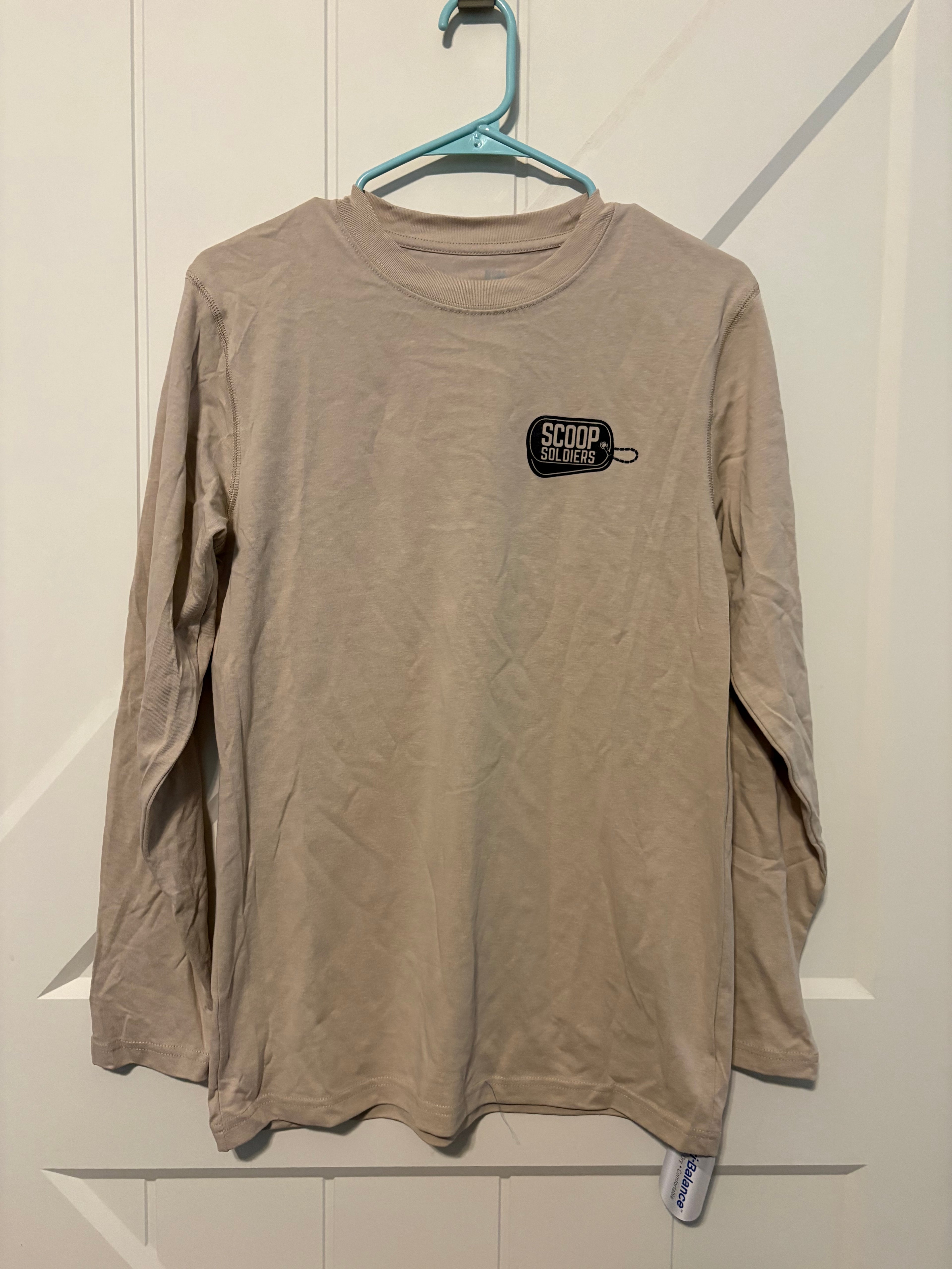 Clearance - Long Sleeve Tan Shirt with Logo
