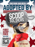 Scoop Soldiers Adopt-a-Park Sign, Community Partnership & Brand Visibility