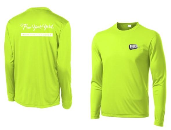 Long Sleeve Cooling Shirt, Moisture-Wicking Performance Polyester Tee