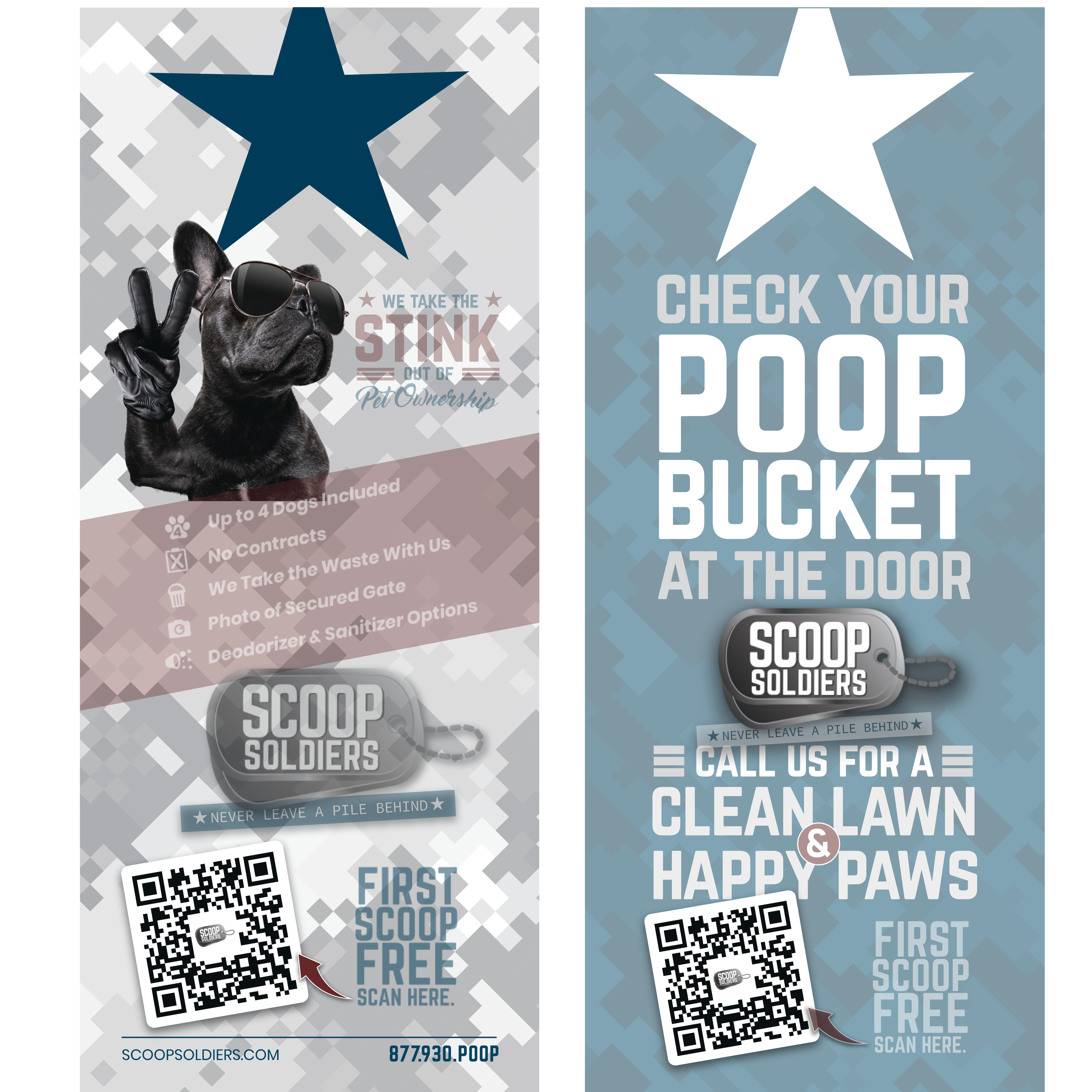 Scoop Soldiers Door Hangers, Quantity of 100