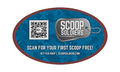Scoop Soldiers “First Scoop Free” Stickers – Oval 2” Promotional Decals, Quantity of 50