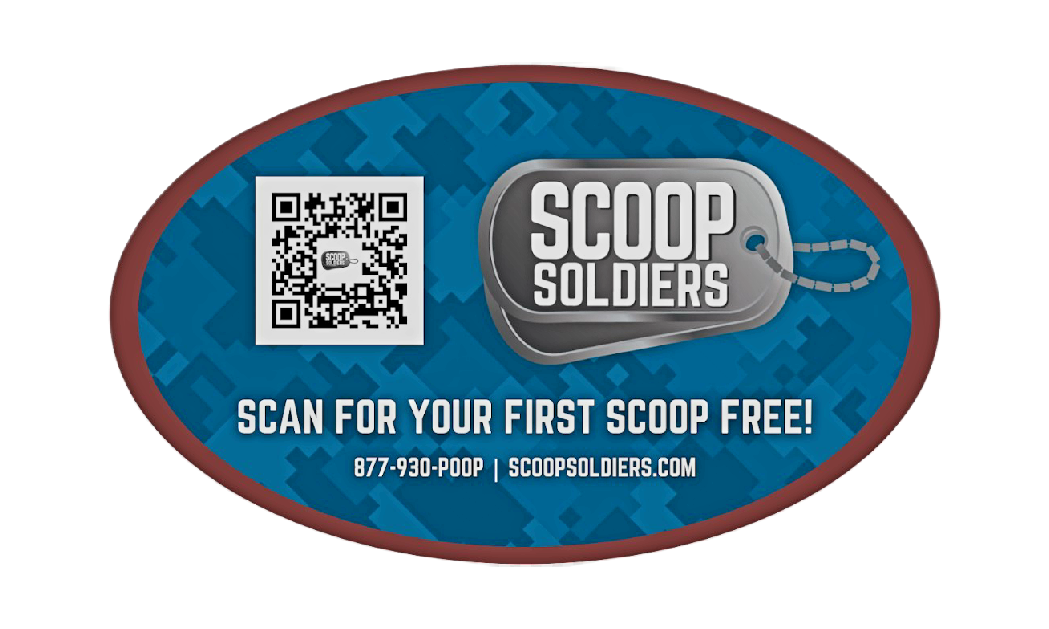 Scoop Soldiers “First Scoop Free” Stickers – Oval 2” Promotional Decals, Quantity of 50