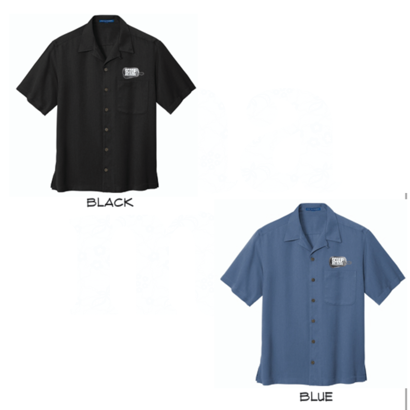 Embroidered Logo Short-Sleeve Button-Up Shirt, Professional Branded Uniform