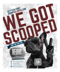 “We Got Scooped!” Yard Sign, Branded Client & Neighborhood Marketing Sign, Quantity of 100